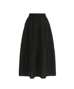 バンディングフレアロングスカート