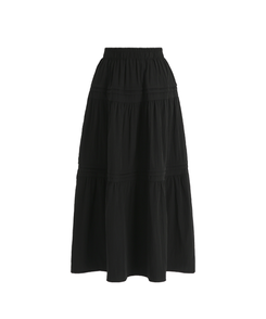 バンディングフレアロングスカート