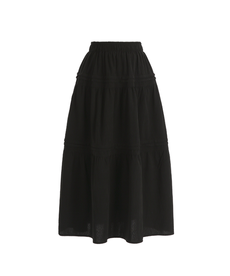 バンディングフレアロングスカート