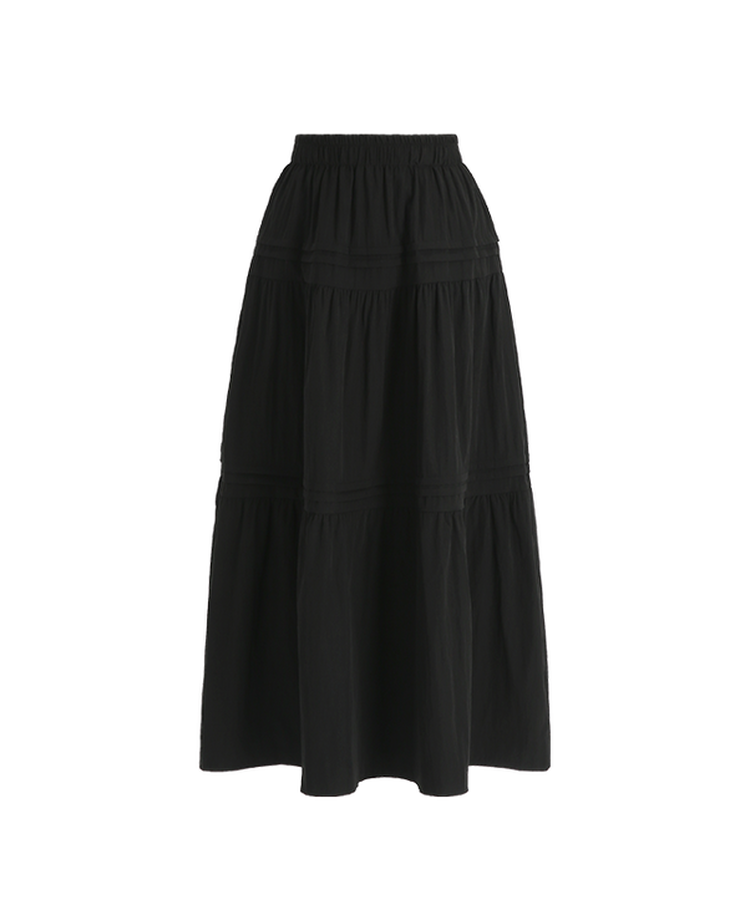 バンディングフレアロングスカート