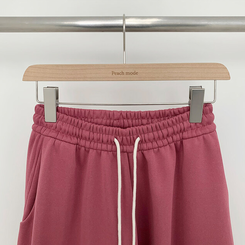 トレーニングパンツ サイドスリットピンタックストリングワイドパンツ(5color)
