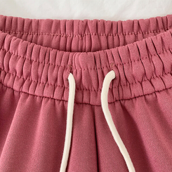 トレーニングパンツ サイドスリットピンタックストリングワイドパンツ(5color)