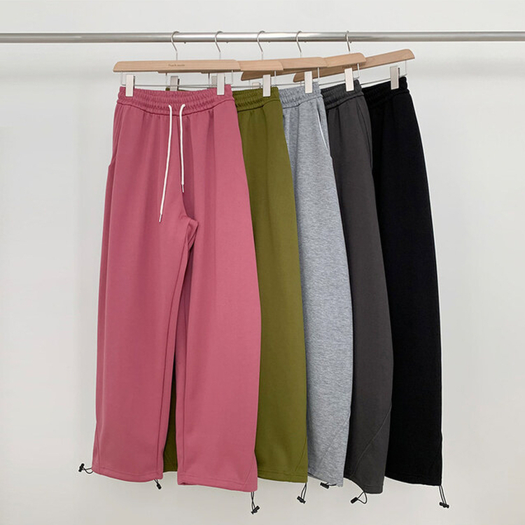 サイドスリットピンタックストリングワイドパンツ(5color)