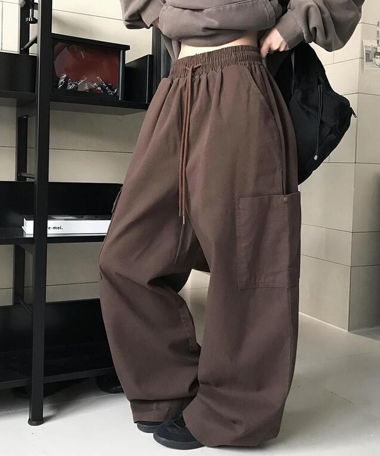 ステンワイドアンバランスバンディングパンツ