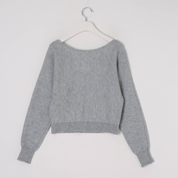 ショルダーリボンニット