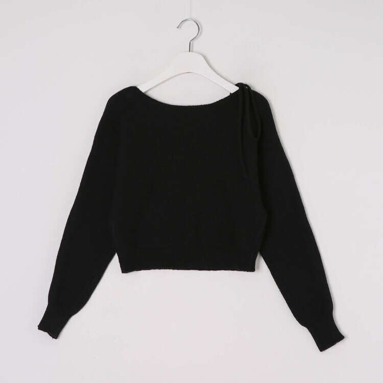 ショルダーリボンニット