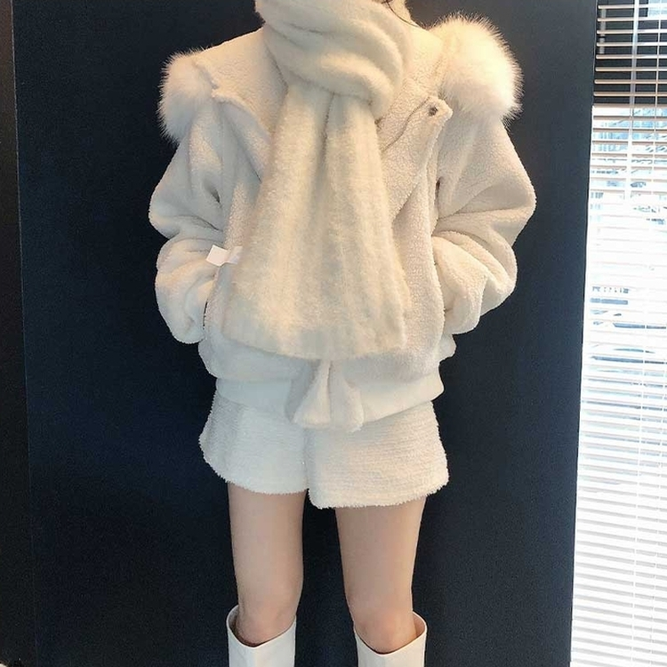 【起毛】ラブリーツイードショートパンツ