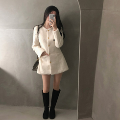 ファーワンピースジャケット IVORY