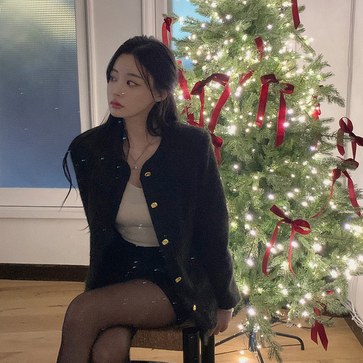 ファーワンピースジャケット BLACK