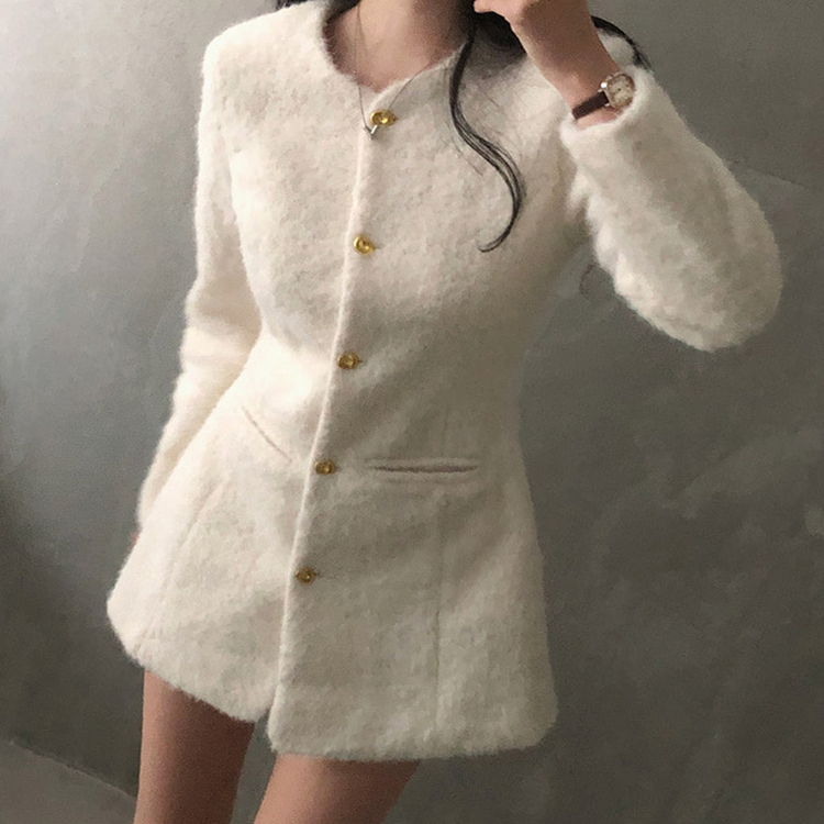 ファーワンピースジャケット IVORY