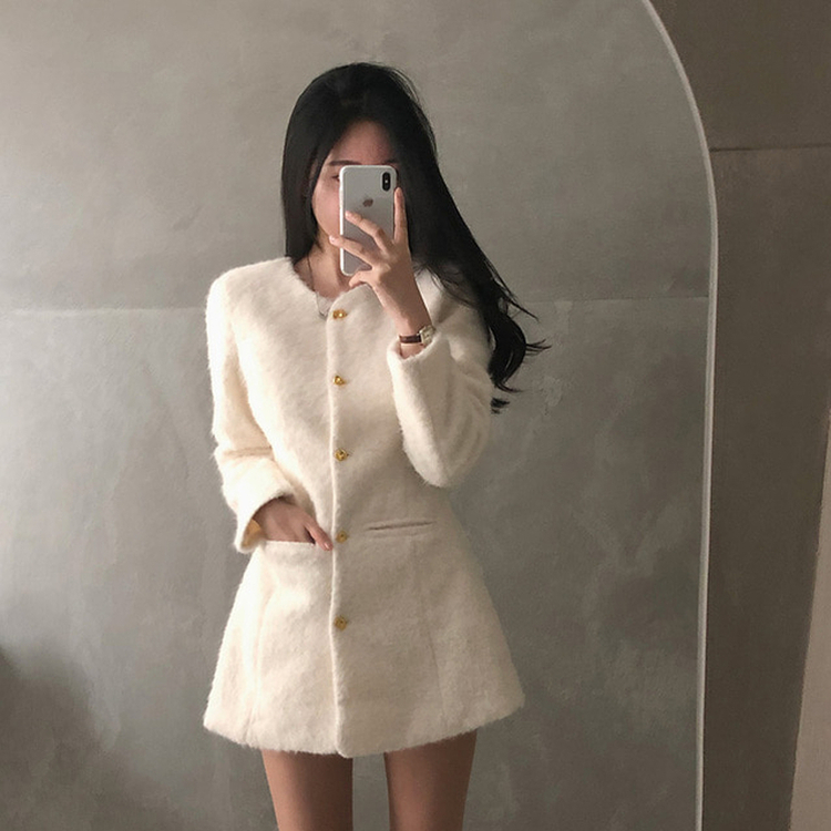 ファーワンピースジャケット IVORY