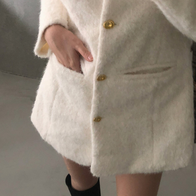 ファーワンピースジャケット IVORY