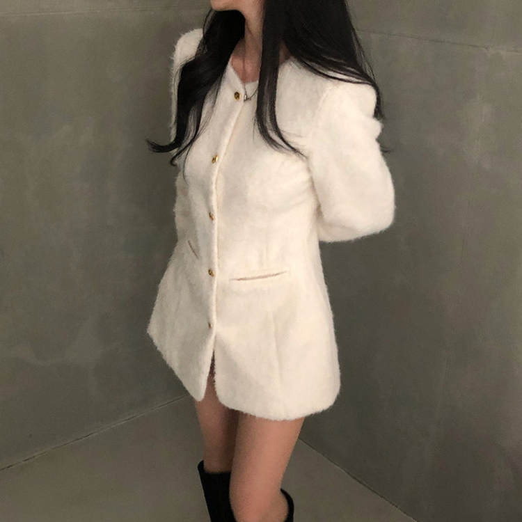 ファーワンピースジャケット IVORY