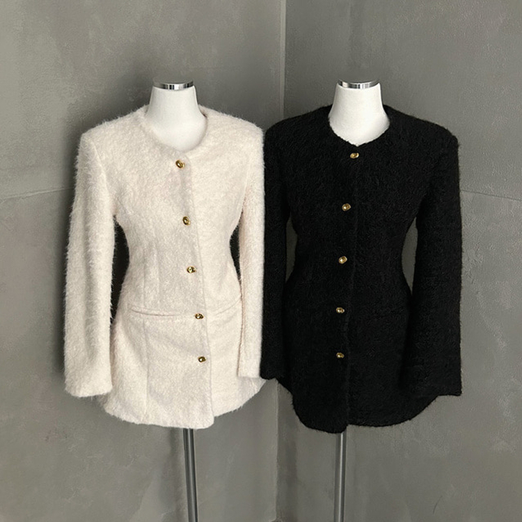 ファーワンピースジャケット