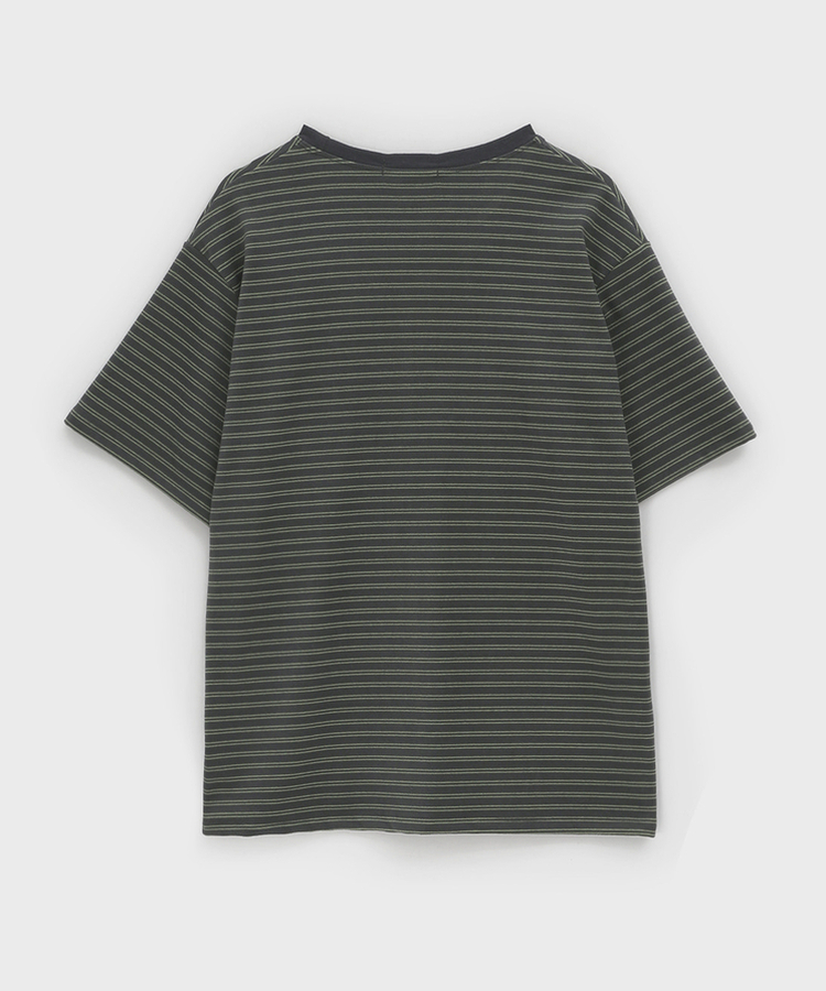 オーバーティングストライプ半袖Tシャツ