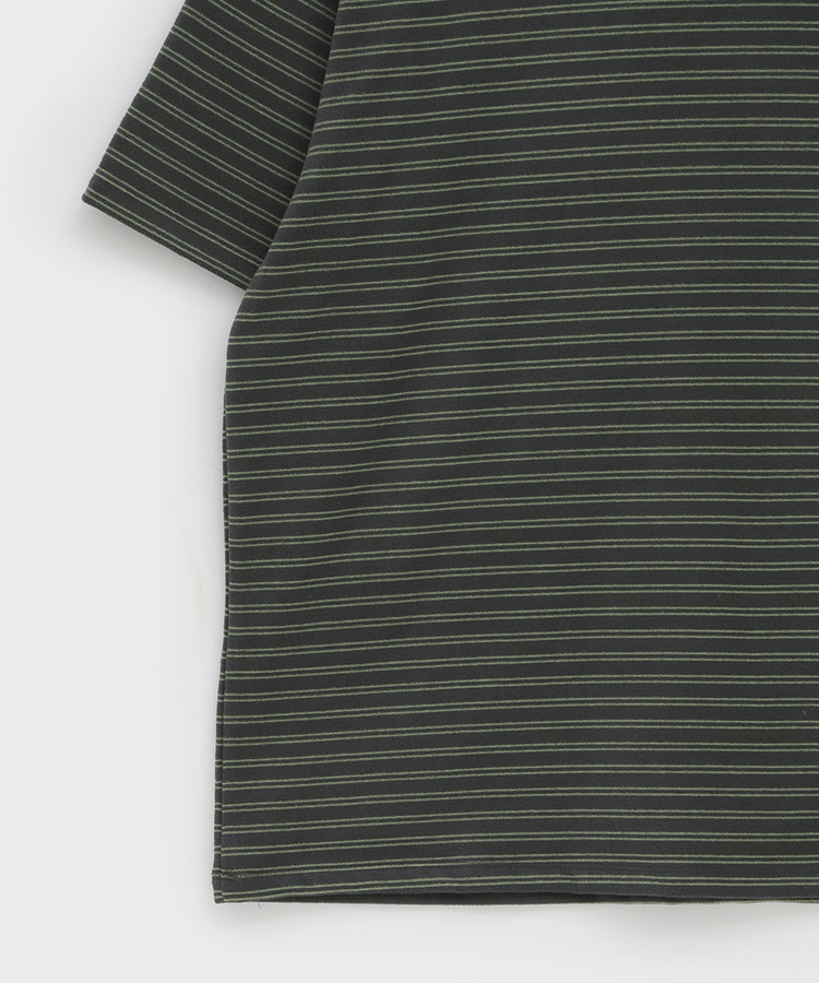 オーバーティングストライプ半袖Tシャツ