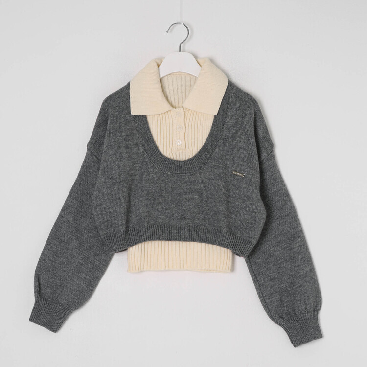 [SET] 오프숄더 니트+나시