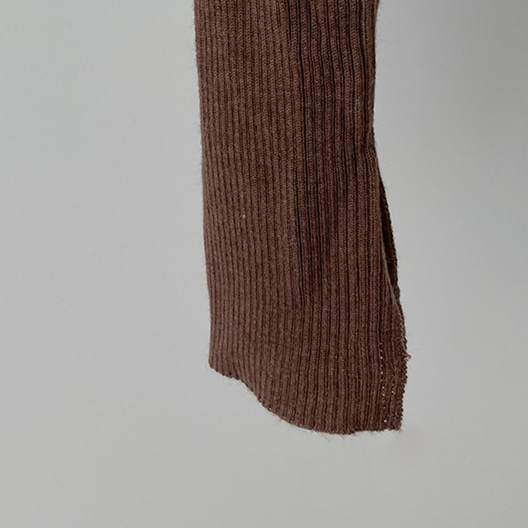 트러블 레이어드 카라 골지 니트