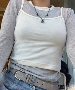 ファッション雑貨 スエードスタッドベルト GRAY