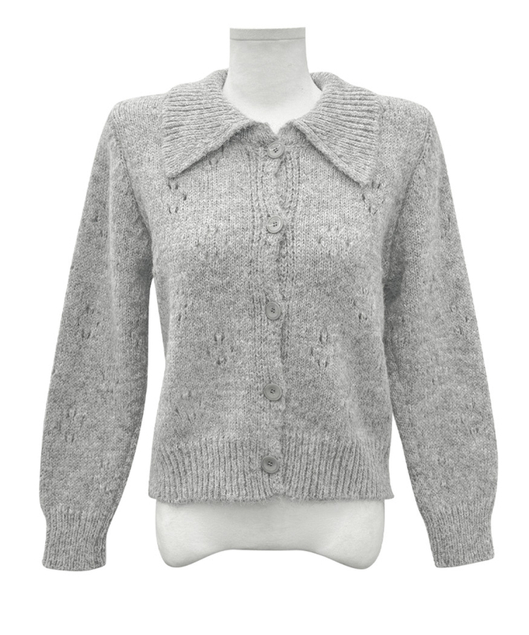 パンチングフラワーカラーカーディガン