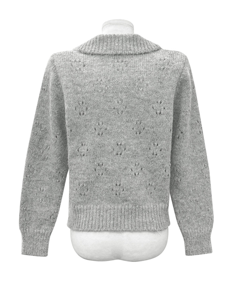 パンチングフラワーカラーカーディガン