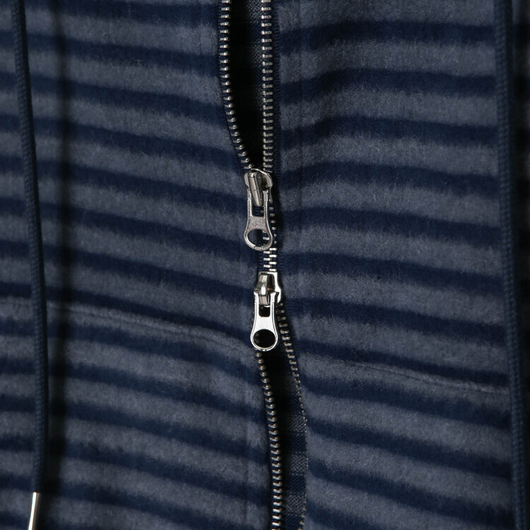 런던 투웨이 기모 스트라이프 후드집업