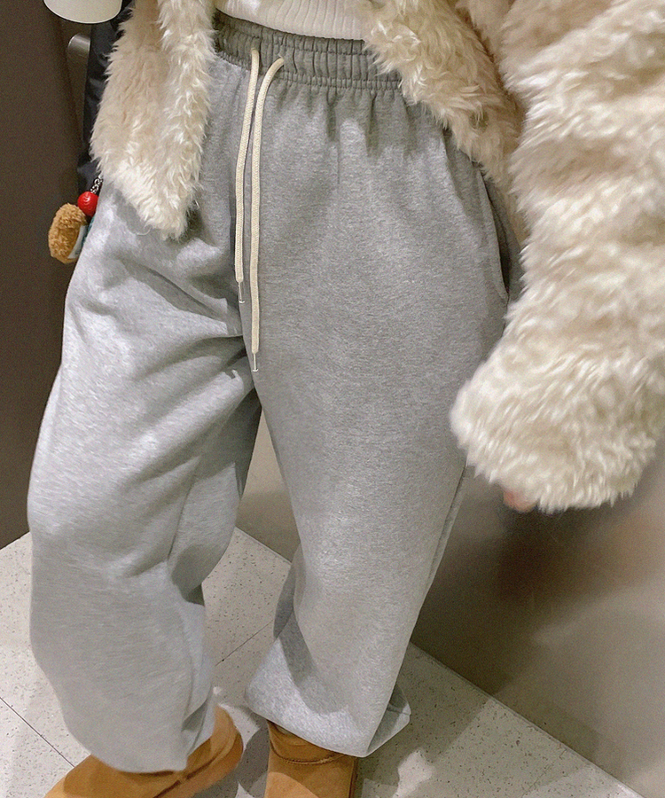 【起毛】ジョガートレーニングパンツ GREY