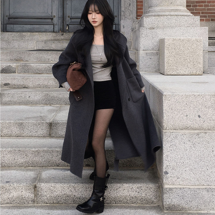 レディース BEIDELLI ハンドメイドハイネックロングコート