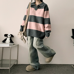 バンディングスリットカーゴデニムワイドパンツ LIGHT DENIM