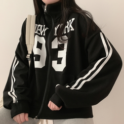 93ルーズフィットジップアップ(6color) BLACK