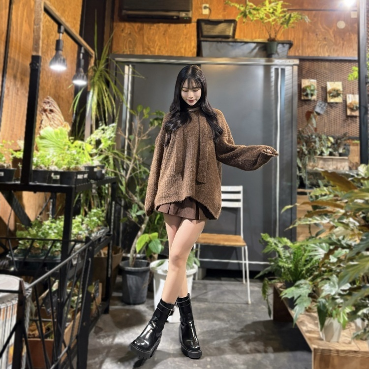 [뮤즈] 키세 치마바지 (3color) 브라운