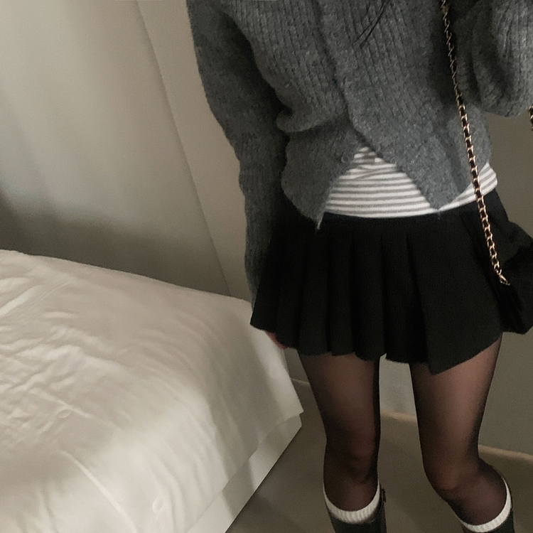 데일리 유넥 버튼 니트 가디건 5color 그레이