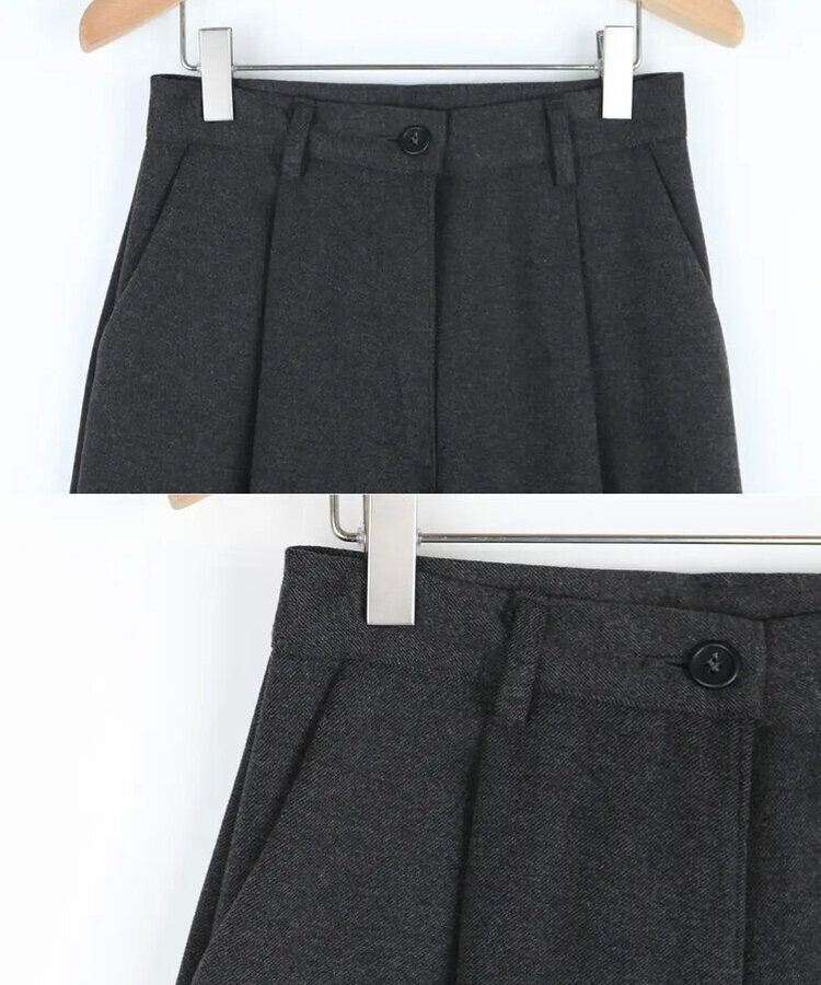 【丈別】【起毛】ボエットワンピンタックスラックス