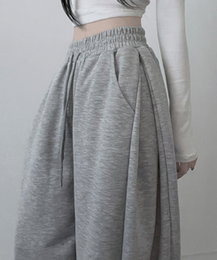 옆핀턱와이드핏사이드스냅트레이닝롱팬츠 그레이