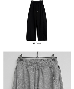 옆핀턱와이드핏사이드스냅트레이닝롱팬츠