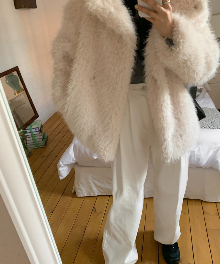 コットンピンタックワイドチノパンツ