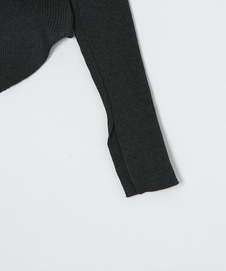 クロップカラーニット