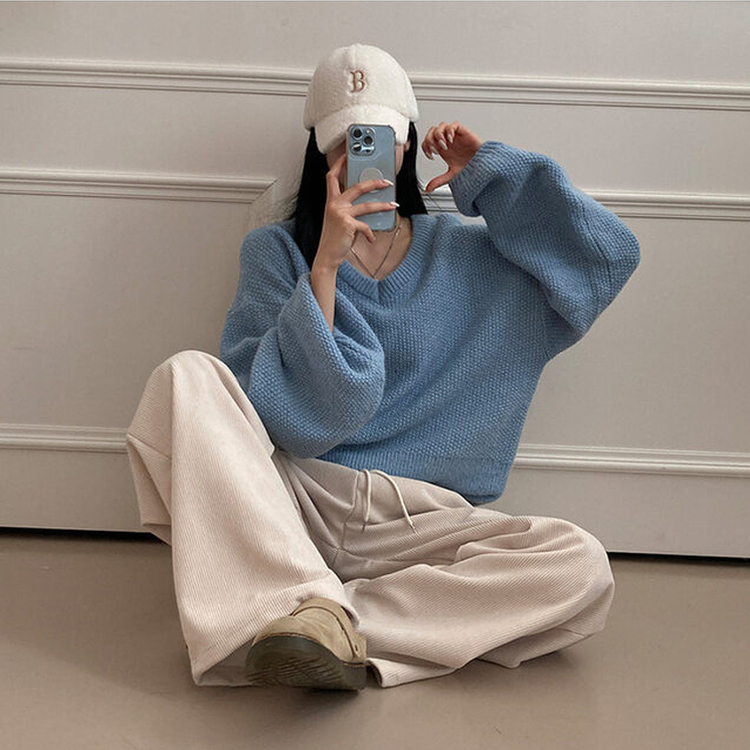 コーデュロイツーピンタックワイドパンツ