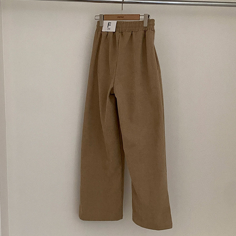 コーデュロイツーピンタックワイドパンツ