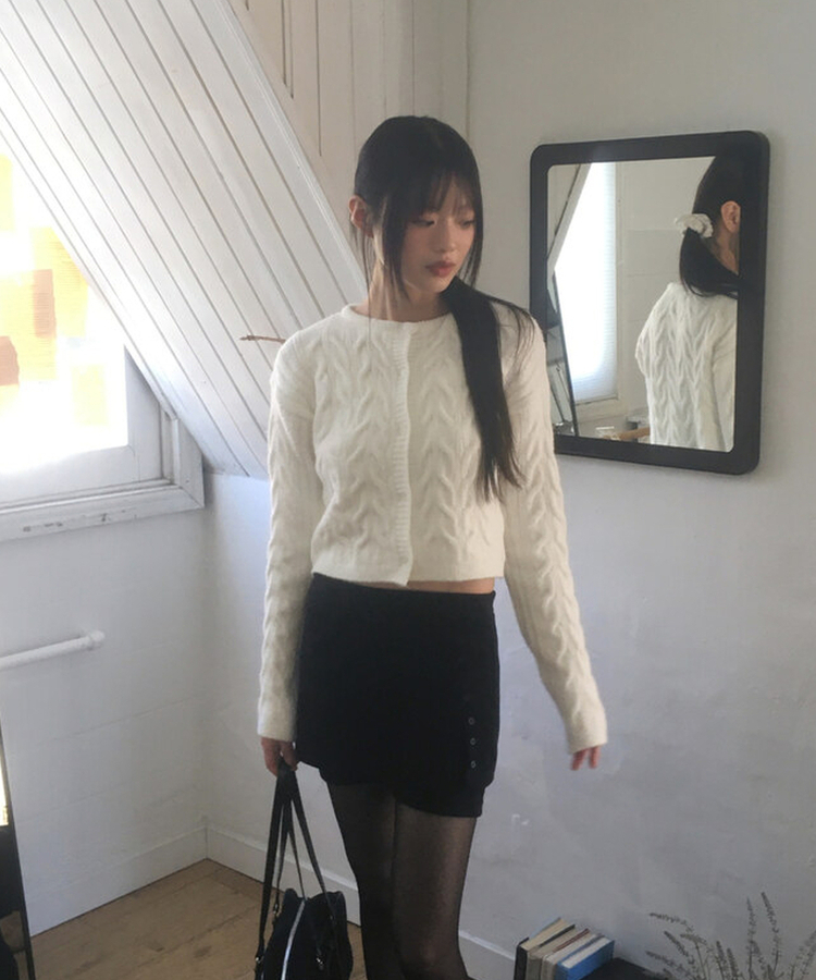 ボタンスリットレイヤードスカートショートパンツ