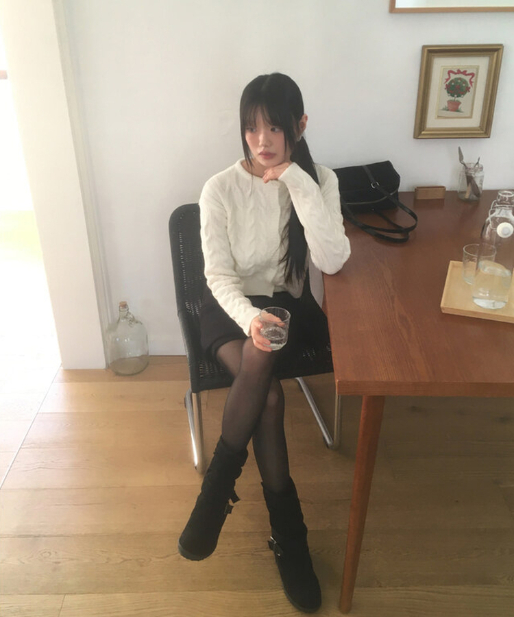 ボタンスリットレイヤードスカートショートパンツ