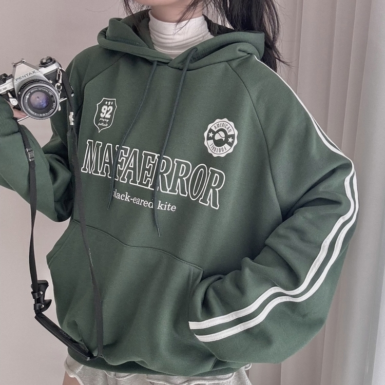 【起毛】オールドスクールブロックフード(5color)