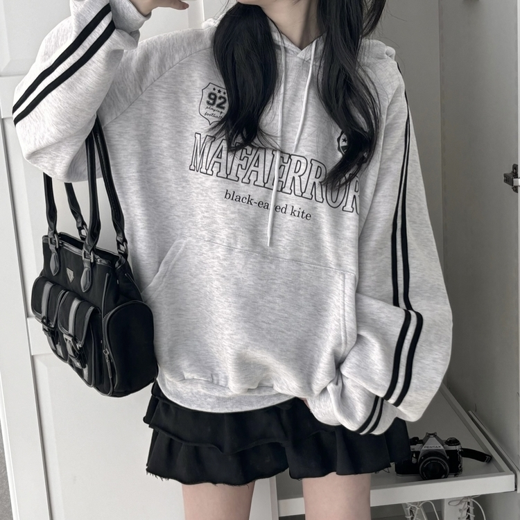 【起毛】オールドスクールブロックフード(5color)