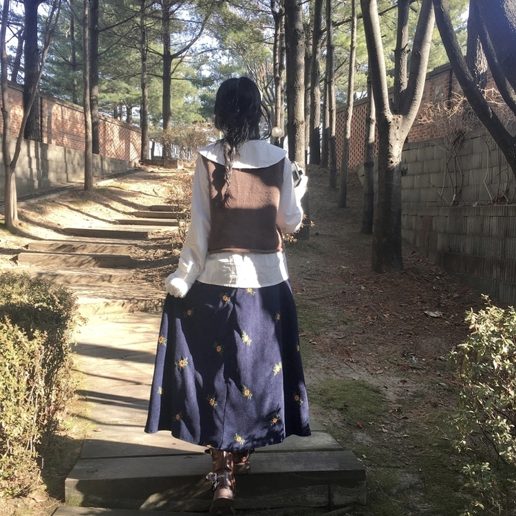 レイヤードショートボタンニットベスト冬(5color)