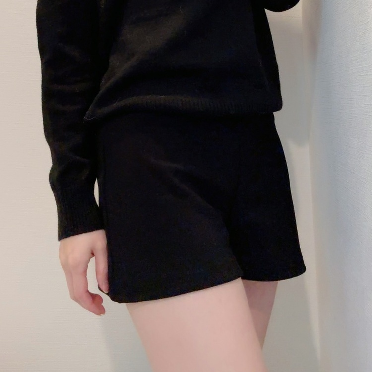 ハイウエストショートパンツ BLACK