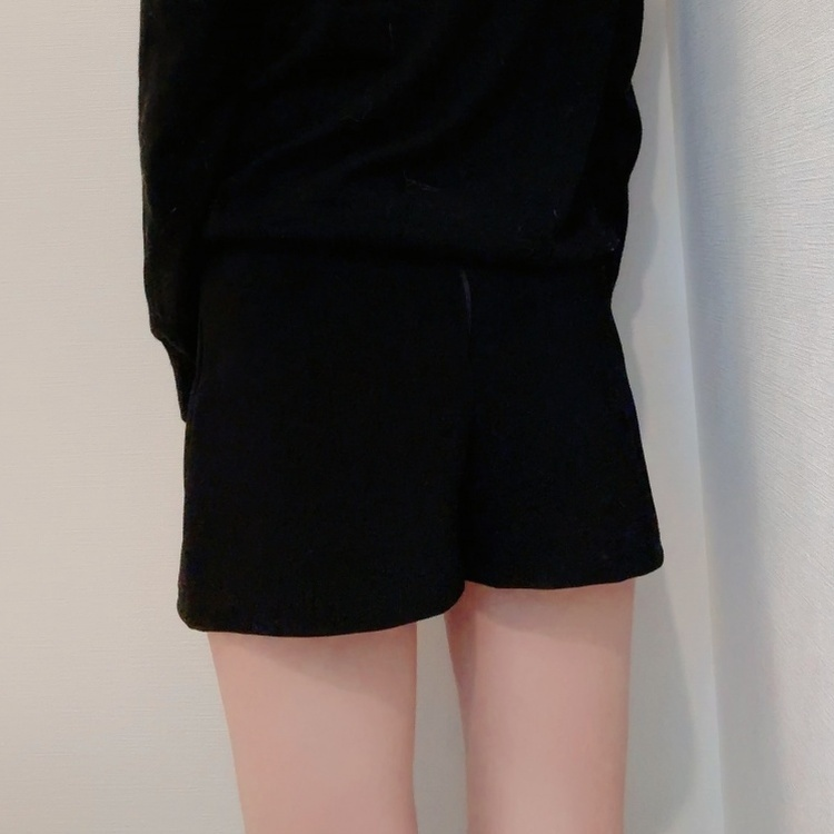 ハイウエストショートパンツ BLACK