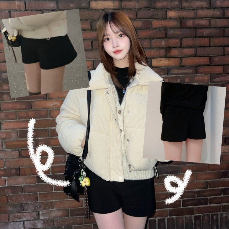 ハイウエストショートパンツ BLACK