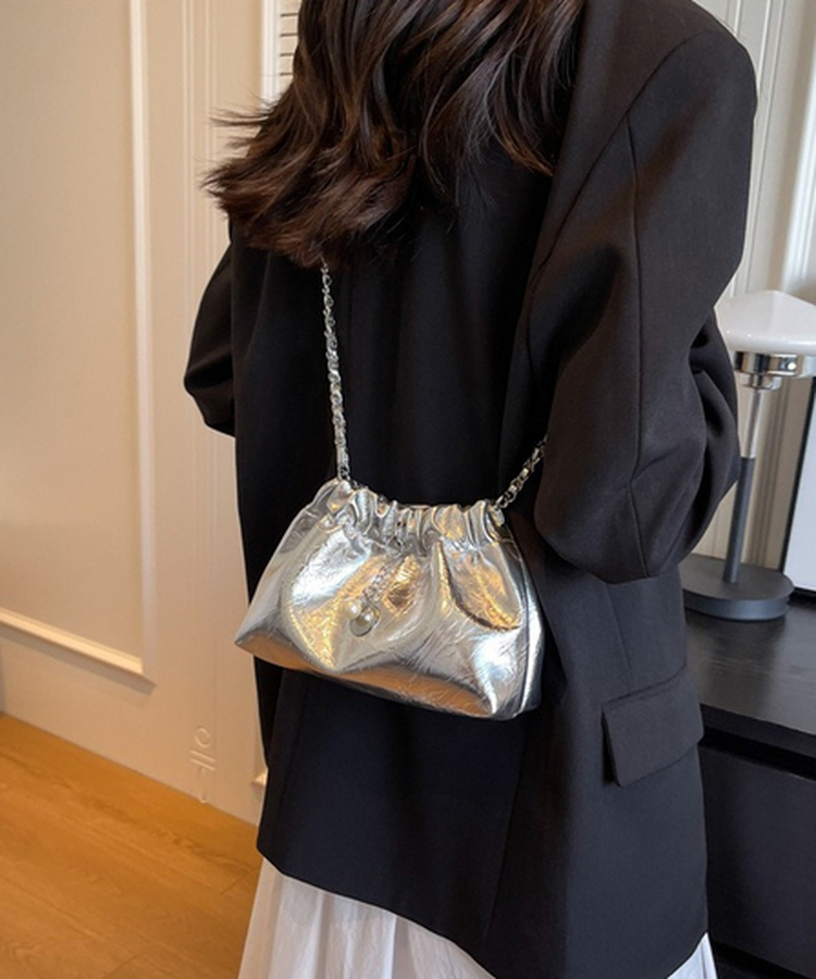 真珠ショルダーバッグ SILVER