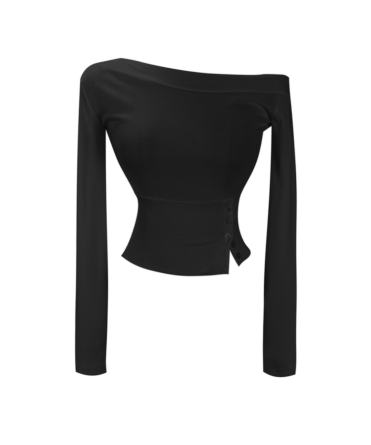 SCULPTOR Off-Shoulder Tee オフショルダー長袖Tシャツ SCULPTOR Off-Shoulder Tee オフショルダー長袖Tシャツ
