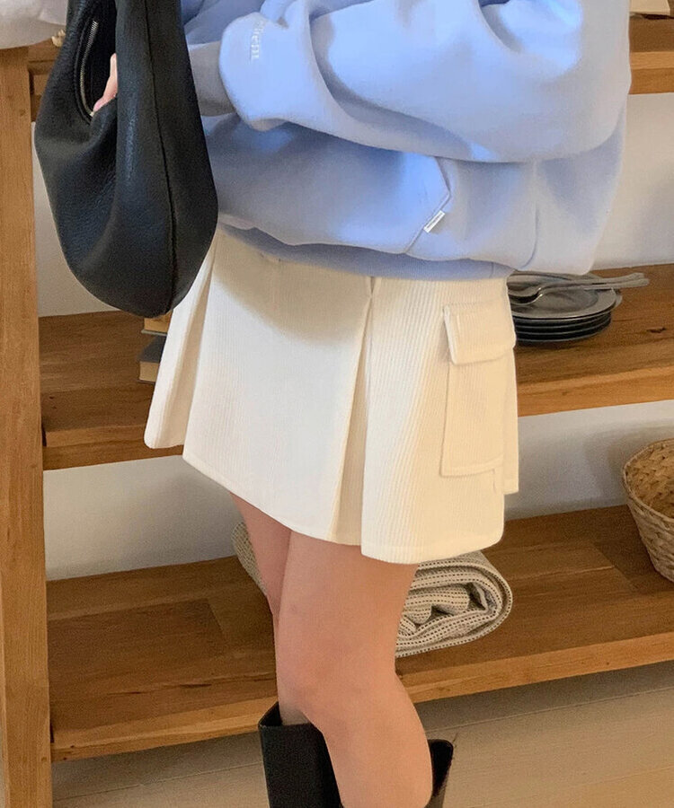 【丈別】【起毛】コーデュロイミニスカート
